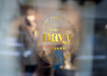 Load image into Gallery viewer, NAVY WINDOW DECAL
